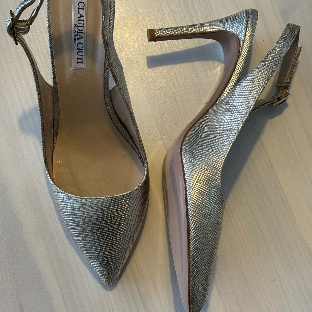 Italian Slingback in stunning silver colour Women's Shoes